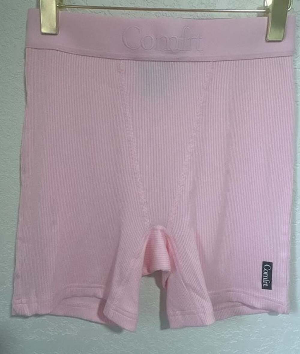 Comfrt Ribbed Boxer Shorts Size M Pink